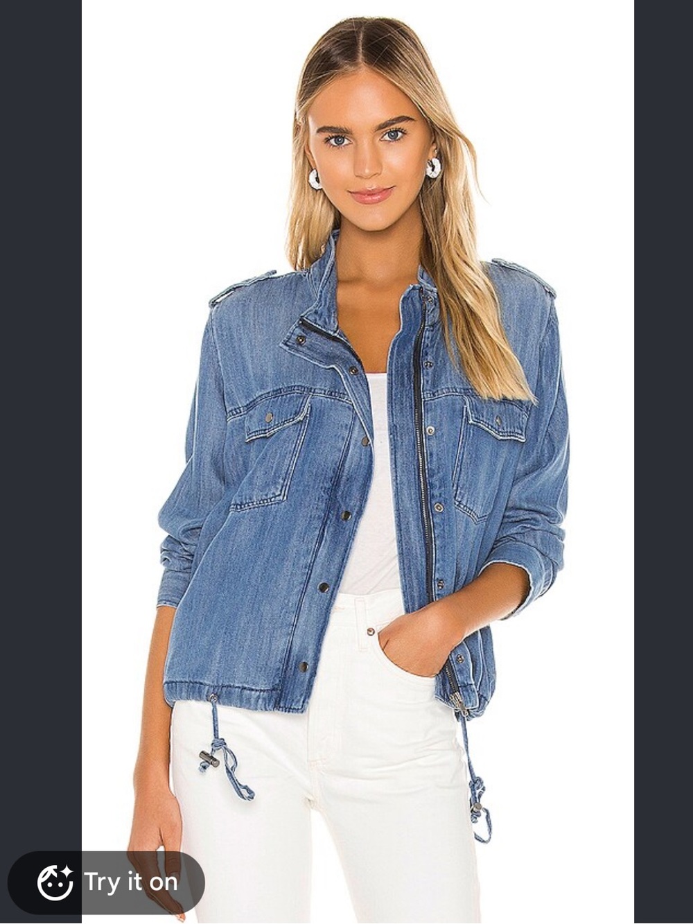 Rails Collins Lightweight Denim Jacket in Blue Size M